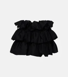 Minifalda de algodón a capas Minifalda de algodón a capas