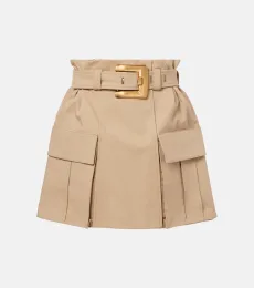 Minifalda de gabardina de algodón Minifalda de gabardina de algodón