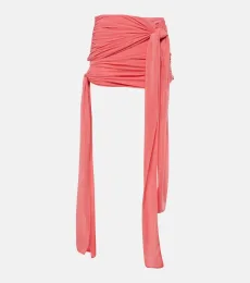 Minifalda de jersey fruncida