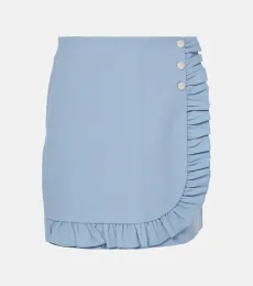 Minifalda de sarga con volantes Minifalda de sarga con volantes