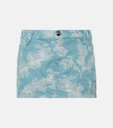 Minifalda Foam de denim en jacquard Minifalda Foam de denim en jacquard