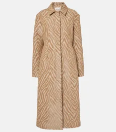 Mira cotton-blend jacquard coat Mira cotton-blend jacquard coat