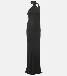 Mirage scarf-detail gown