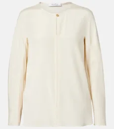 Mitico silk-blend cady top