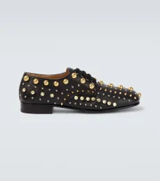 Mj Blues studded leather Derby shoes
