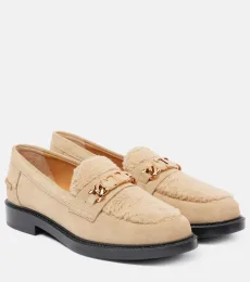 Mocasines de ante con borrego Mocasines de ante con borrego