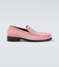 Mocasines de piel grabada