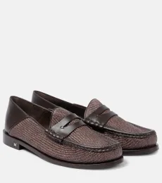 Mocasines penny con efecto rafia Mocasines penny con efecto rafia