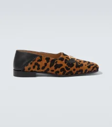 Mocassins Babouche Fauve Éclat en cuir façon poulain Mocassins Babouche Fauve Éclat en cuir façon poulain