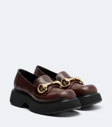 Mocassins compensés Brittany Horsebit en cuir Mocassins compensés Brittany Horsebit en cuir