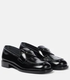 Mocassins en cuir à logo Mocassins en cuir à logo