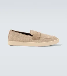 Mocassins en dain effet tissé Mocassins en dain effet tissé