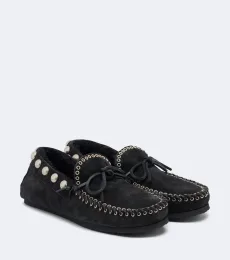 Mocassins Fitza en daim et shearling Mocassins Fitza en daim et shearling
