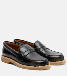 Mocassins Jerry en cuir effet vieilli Mocassins Jerry en cuir effet vieilli