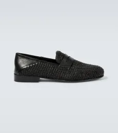 Mocassins Padstow en raphia et cuir