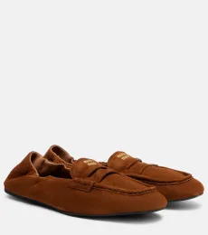 Mocassins Ruches en daim à logo Mocassins Ruches en daim à logo