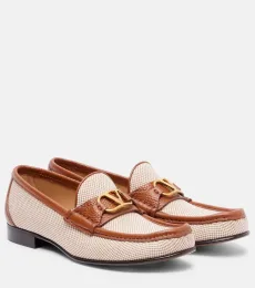 Mocassins VLogo en toile et cuir Mocassins VLogo en toile et cuir