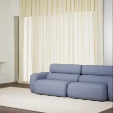 Modular 3-seater sofa in Lilac Blue Wool Modular 3-seater sofa in Lilac Blue Wool