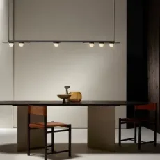 Modulo - Horizontal - DALI-A Chandelier bronze with smoked kiln glass and matt glass Modulo - Horizontal - DALI-A Chandelier bronze with smoked kiln glass and matt glass