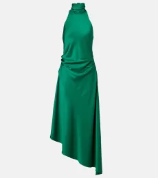 Monica asymmetric satin midi dress Monica asymmetric satin midi dress