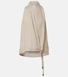 Monili halterneck linen wrap top Monili halterneck linen wrap top