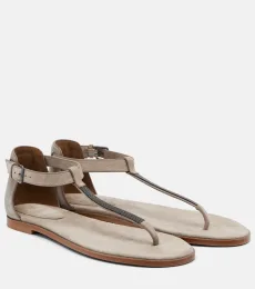 Monili suede slides Monili suede slides