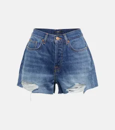 Monroe distressed denim shorts Monroe distressed denim shorts