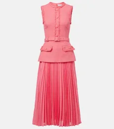 Montana crêpe and georgette midi dress Montana crêpe and georgette midi dress
