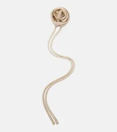 Moschea floral-appliquÃ satin brooch