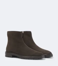 Moto suede ankle boots