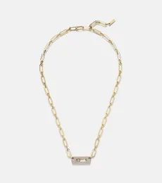 Move Link 18kt gold chain necklace with diamonds