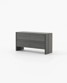 MUCALA Set of Chest of Drawers Grey Eucalyptus Veneer Matte MUCALA Set of Chest of Drawers Grey Eucalyptus Veneer Matte