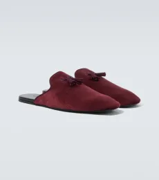 Mules à glands en velours Mules à glands en velours