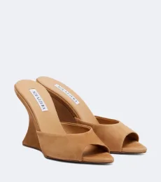 Mules compensées Bisous en daim Mules compensées Bisous en daim