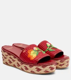 Mules compensées Bribri en raphia Mules compensées Bribri en raphia