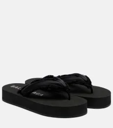 Mules compensées Cushy en satin Mules compensées Cushy en satin