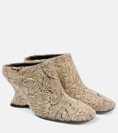 Mules compensées en jacquard Mules compensées en jacquard