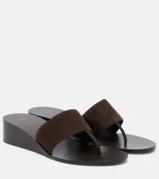 Mules compensées Lucille en cuir