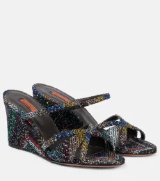 Mules compensées Lucy Capardoni à sequins Mules compensées Lucy Capardoni à sequins