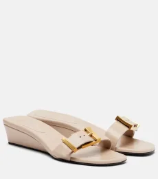 Mules compensées Manhattan en cuir Mules compensées Manhattan en cuir