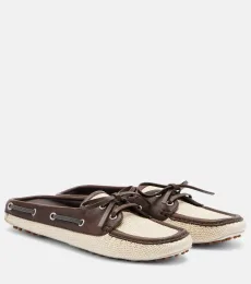 Mules de lona con cuentas Monili Mules de lona con cuentas Monili