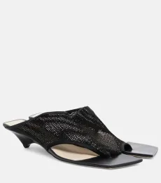 Mules Edge Stretch de malla con piel Mules Edge Stretch de malla con piel