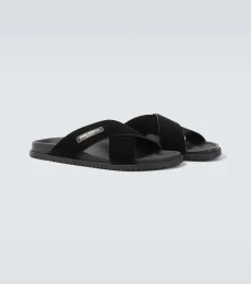Mules en daim à logo Mules en daim à logo