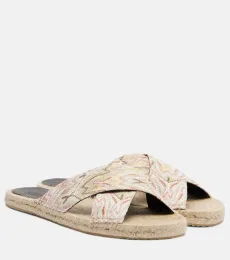 Mules espadrilles Harlow en lamé