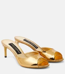 Mules Keira de piel espejada Mules Keira de piel espejada