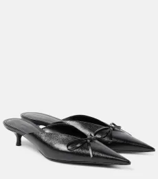 Mules Knife Bow de piel Mules Knife Bow de piel