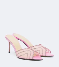 Mules Rainbow de malla adornados Mules Rainbow de malla adornados