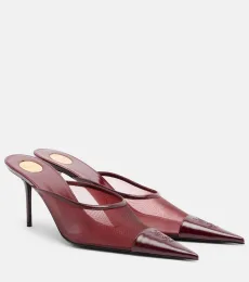 Mules Renée en cuir et mesh Mules Renée en cuir et mesh