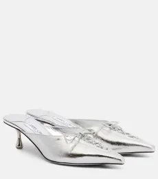 Mules Scarlett 50 de piel metalizada Mules Scarlett 50 de piel metalizada