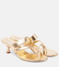 Mules Susa 50 de piel metalizada Mules Susa 50 de piel metalizada